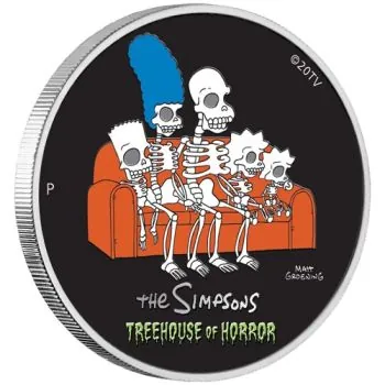 1 Unze Silbermünze Tuvalu 2022 | The Simpsons - Motiv: Treehouse of Horror ™