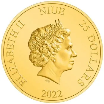 1/4 Unze Goldmünze Niue 2022 in Polierte Platte | Disney`s Classics Ausgabe - Motiv: 75 jähriges Jubiläum Dagobert Duck ™ - Scrooge McDuck ™