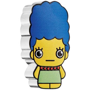 1 Unze Silbermünze Tuvalu 2022 in Polierte Platte | The Simpsons - Motiv: Marge Simpson ™ | Mini Coin