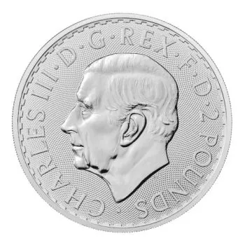 1 Unze Silbermünze Großbritannien 2023 - Britannia | Motiv: König Charles ( Charles III. )