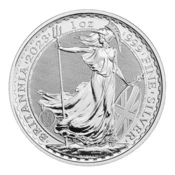 500 x 1 Unze Silbermünze Großbritannien 2023 - Britannia in der MasterBox | Motiv: König Charles ( Charles III. )