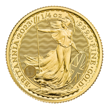 1/4 Unze Goldmünze Großbritannien 2023 - Britannia | Motiv: König Charles ( Charles III. )