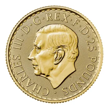 1/4 Unze Goldmünze Großbritannien 2023 - Britannia | Motiv: König Charles ( Charles III. )