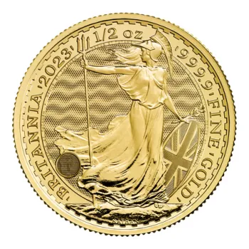 1/2 Unze Goldmünze Großbritannien 2023 - Britannia | Motiv: König Charles ( Charles III. )