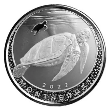 1 Unze Silbermünze Montserrat 2022 | Eastern Caribbean EC8 - Motiv: Meeresschildkröte
