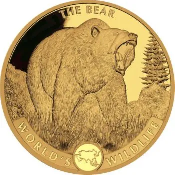1 Unze Goldmünze Kongo 2022 | Serie: World’s Wildlife - Motiv: BÄR ( The Bear )