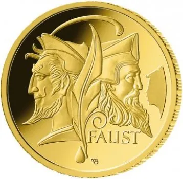 Deutschland 100 Euro Gold Gedenkmünze 2023 | Motiv: Meisterwerke der Deutschen Literatur - Motiv: Faust | 1. Ausgabe