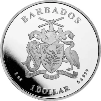 1 Unze Silbermünze Barbados 2023 | CARIBBEAN SILVER | Seepferdchen - Seahorse