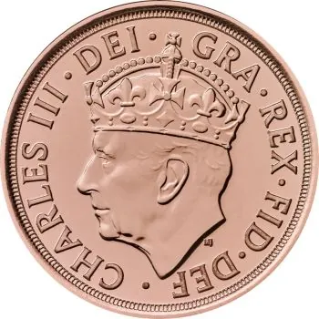 Großbritannien 1/2 Pfund Sovereign Goldmünze 2023 - The Coronation Sovereign | Motiv: König Charles ( Charles III. )