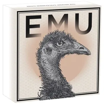 1 Unze Silbermünze Australien 2023 in Farbe - Emu