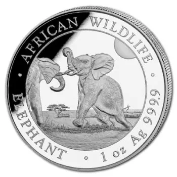 1 Unze Silbermünze Somalia 2024 - Elefant