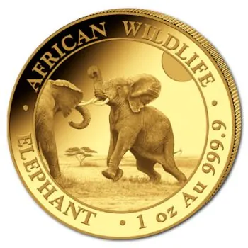 1 Unze Goldmünze Somalia 2024 - Elefant