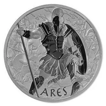 1 Unze Silbermünze Tuvalu 2023 | Serie: Gods of Olympus - Motiv: Ares
