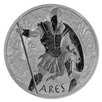 5 Unze Silbermünze Tuvalu 2023 | Serie: Gods of Olympus - Motiv: Ares