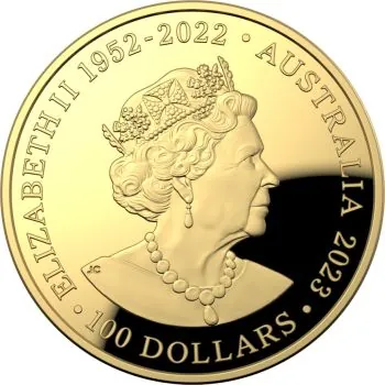 1 Unze Goldmünze Australien 2023 gewölbt in Polierte Platte | Sydney Opera House | RAM Ausgabe