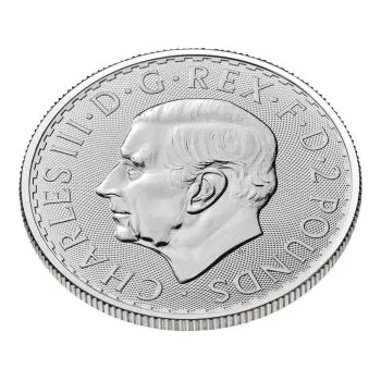 1 Unze Silbermünze Großbritannien 2024 - Britannia | Motiv: König Charles ( Charles III. )