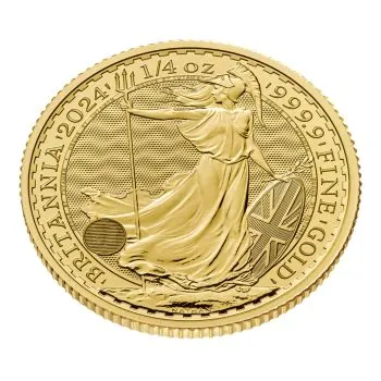 1/4 Unze Goldmünze Großbritannien 2024 - Britannia | Motiv: König Charles ( Charles III. )