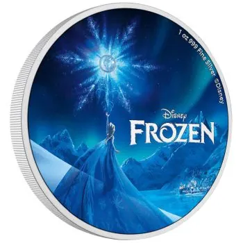 1 Unze Silbermünze Niue 2023 PP in Farbe | Disney`s ™ Eiskönigin - Frozen | Motiv: 10. Jahrestag - 10th Anniversary