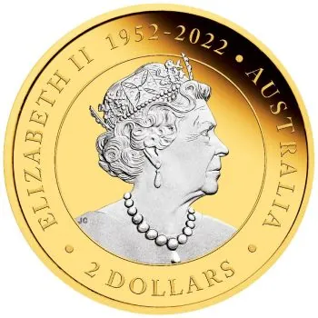 2 Unze Silbermünze Australien 2023 - Känguru vergoldet im Münzetui und Zertifikat | Perth Mint Variante