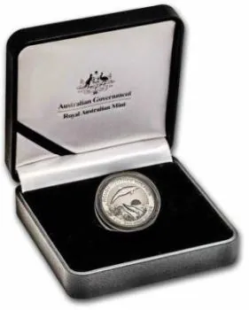 1 Unze Silbermünze Australien 2023 in Polierter Platte | Serie: Dolphin - Motiv: Rough - Toothed Dolphin