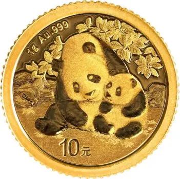 1 Gramm Goldmünze China 2024 - Panda