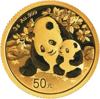 3 Gramm Goldmünze China 2024 - Panda