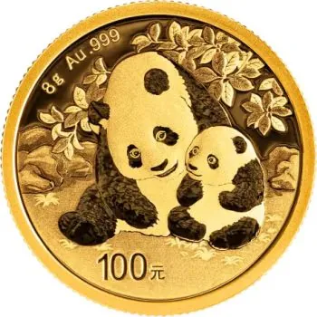 8 Gramm Goldmünze China 2024 - Panda