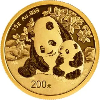15 Gramm Goldmünze China 2024 - Panda
