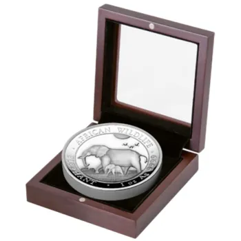 1 Unze Silbermünze Somalia 2024 in ULTRA HIGH RELIEF und Polierte Platte - Elefant