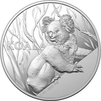 1 Unze Silbermünze Australien 2024 - Koala HIGH RELIEF in Polierte Platte | RAM Ausgabe | 1. Ausgabe
