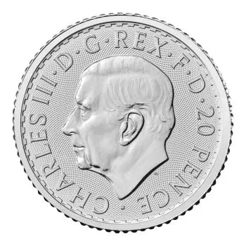 1/10 Unze Silbermünze Großbritannien 2024 - Britannia | Motiv: König Charles ( Charles III. )