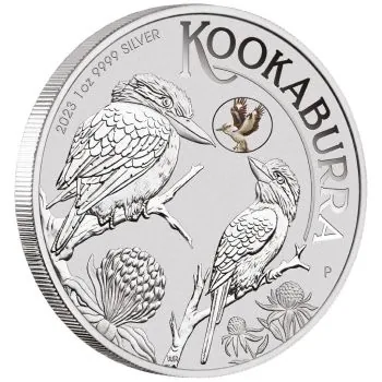 1 Unze Silbermünze Australien 2023 - Kookaburra im Blister | Sydney Money Expo ANDA Special - Kookaburra Privy Mark
