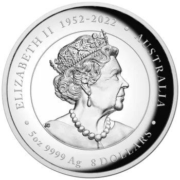 5 Unze Silbermünze Australien 2024 HIGH RELIEF in Polierte Platte - Lunar Serie 3 - Motiv: DRACHE