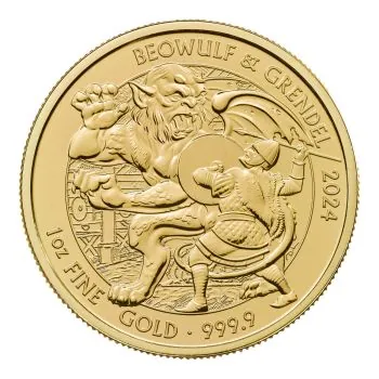 1 Unze Goldmünze Großbritannien 2024 | Serie: Myths and Legends - Motiv: Beowulf & Grendel
