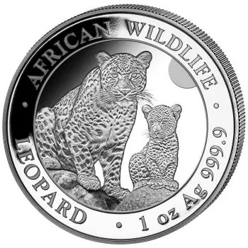 1 Unze Silbermünze Somalia 2024 | Serie: African Wildlife - Motiv: Leopard