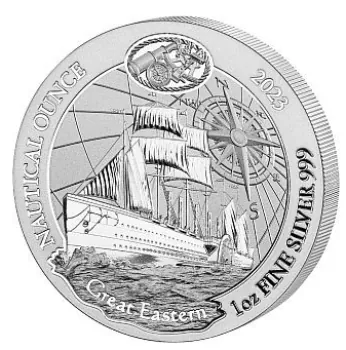 1 Unze Silbermünze Ruanda 2023 | Nautische Unze ( Nautical Ounce ) - Motiv: Great Eastern
