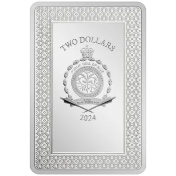 1 Unze Silbermünze Niue 2024 Polierte Platte in Farbe | Serie: Tarot Cards | Motiv: Der Teufel - The Devil ( 16. Ausgabe )