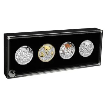 Australien 4 x 1 Unze Silbermünzen SET 2024 | 125 Jahre Perth Mint - The Perth Mint's 125th Anniversary