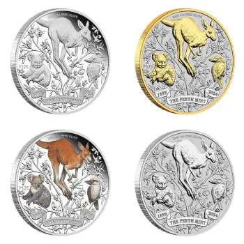 Australien 4 x 1 Unze Silbermünzen SET 2024 | 125 Jahre Perth Mint - The Perth Mint's 125th Anniversary