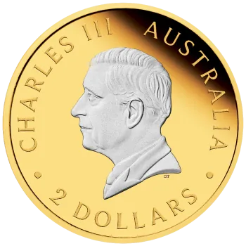 2 Unze Silbermünze Australien 2024 - Känguru Reverse Proof vergoldet im Münzetui und Zertifikat | Perth Mint Variante *