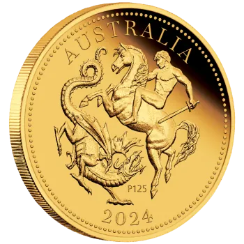 Australien 50 Dollar Double Sovereign Goldmünze 2024 in Polierte Platte - The Perth Mint’s 125th Anniversary Australia Sovereign