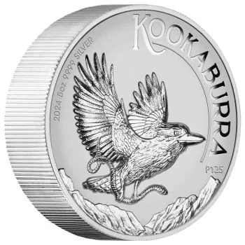 5 Unze Silbermünze Australien 2024 - Kookaburra Incused in HIGH RELIEF und Polierte Platte