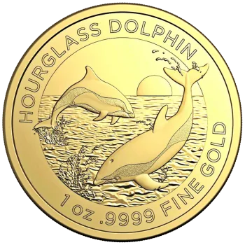 1 Unze Goldmünze Australien 2024 | Serie: Dolphin - Motiv: Hourglass Dolphin