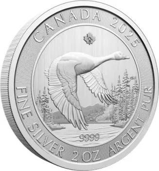 Kanada 10 Dollars | 2 Unze Silbermünze 2025 | Motiv: Kanada Gans ( Canada Goose )