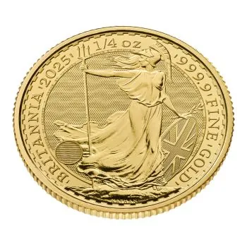 1/4 Unze Goldmünze Großbritannien 2025 - Britannia | Motiv: König Charles ( Charles III. )