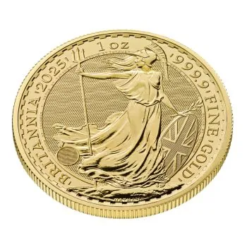 1 Unze Goldmünze Großbritannien 2025 - Britannia | Motiv: König Charles ( Charles III. )