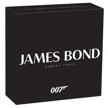 1 Unze Silbermünze Tuvalu 2024 Polierte Platte in Farbe | Serie: James Bond - Motiv: Daniel Craig mit Aston Martin DB5 *