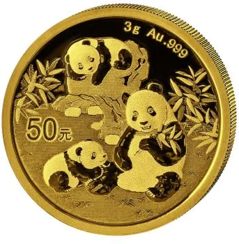 3 Gramm Goldmünze China 2025 - Panda