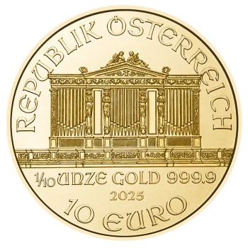 1/10 Unze Goldmünze Österreich 2025 - Wiener Philharmoniker