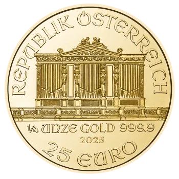 1/4 Unze Goldmünze Österreich 2025 - Wiener Philharmoniker